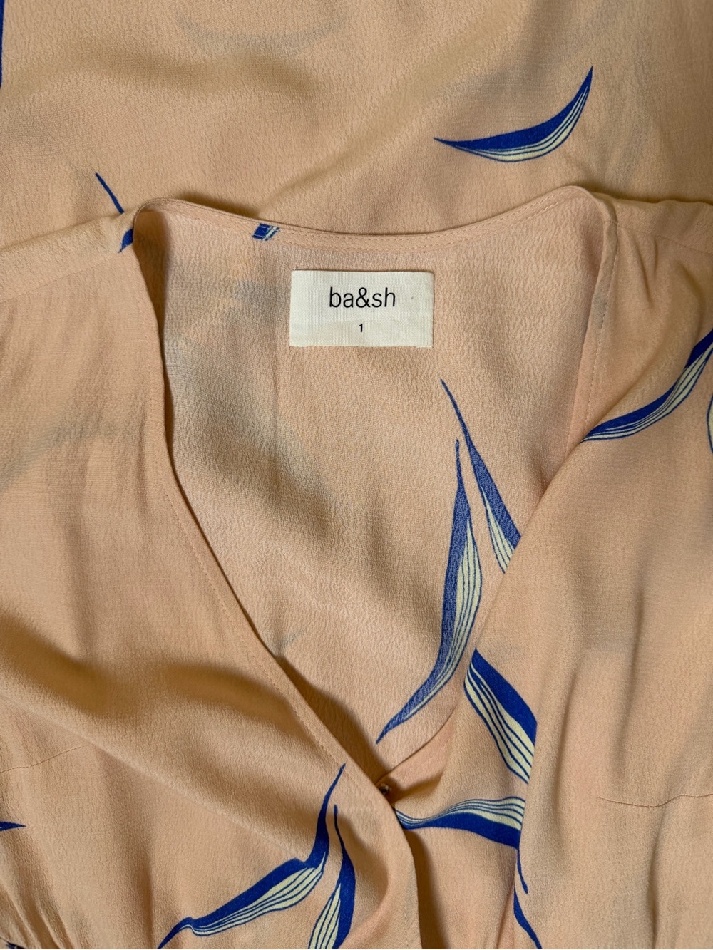 ba&sh Tiana Cutout Leaf Print Maxi Dress In Nude US size 6 - Picture 8 of 10